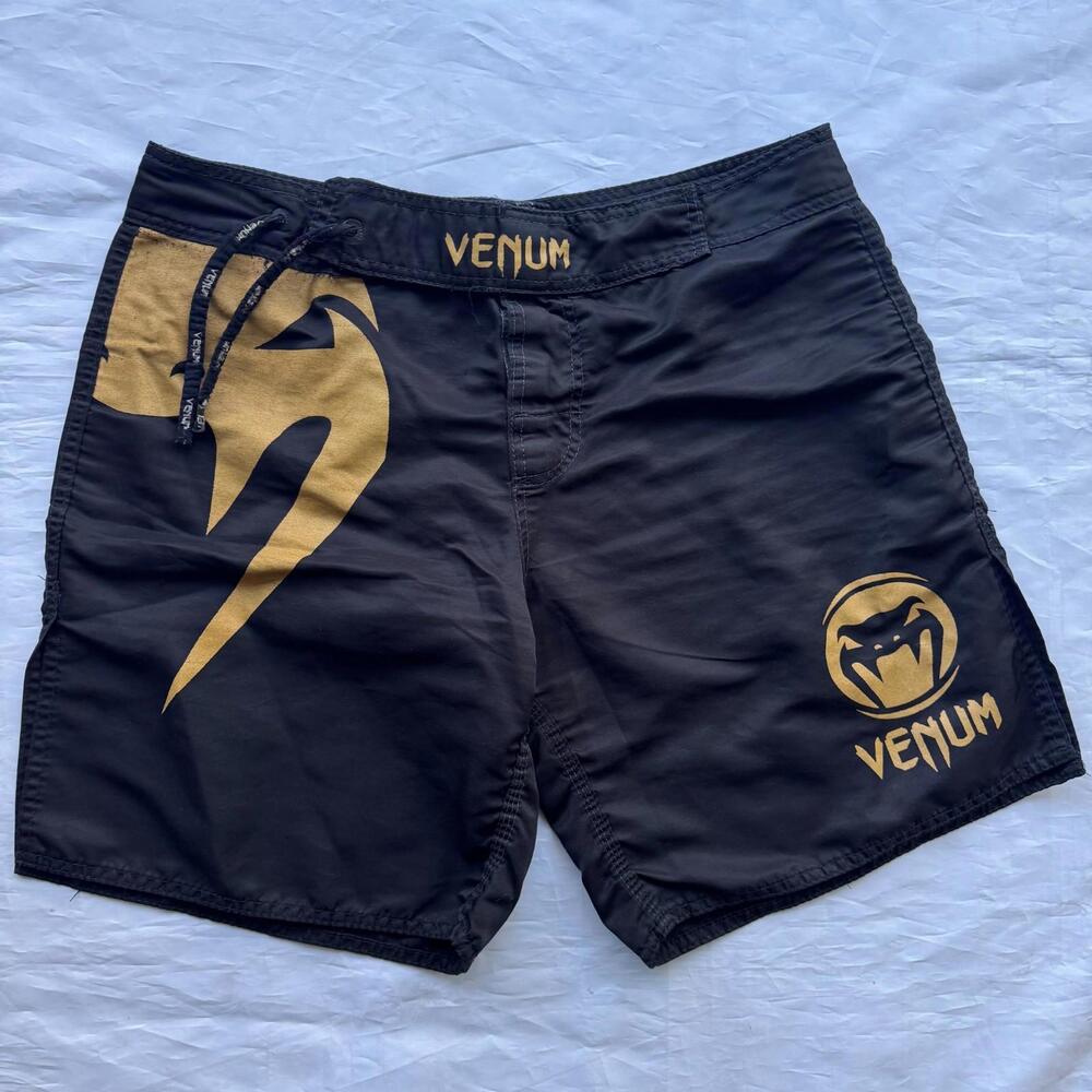 Venum MMA Short Light 3.0 Black Gold Snake Boxing Fighting jiu jitsu Large L